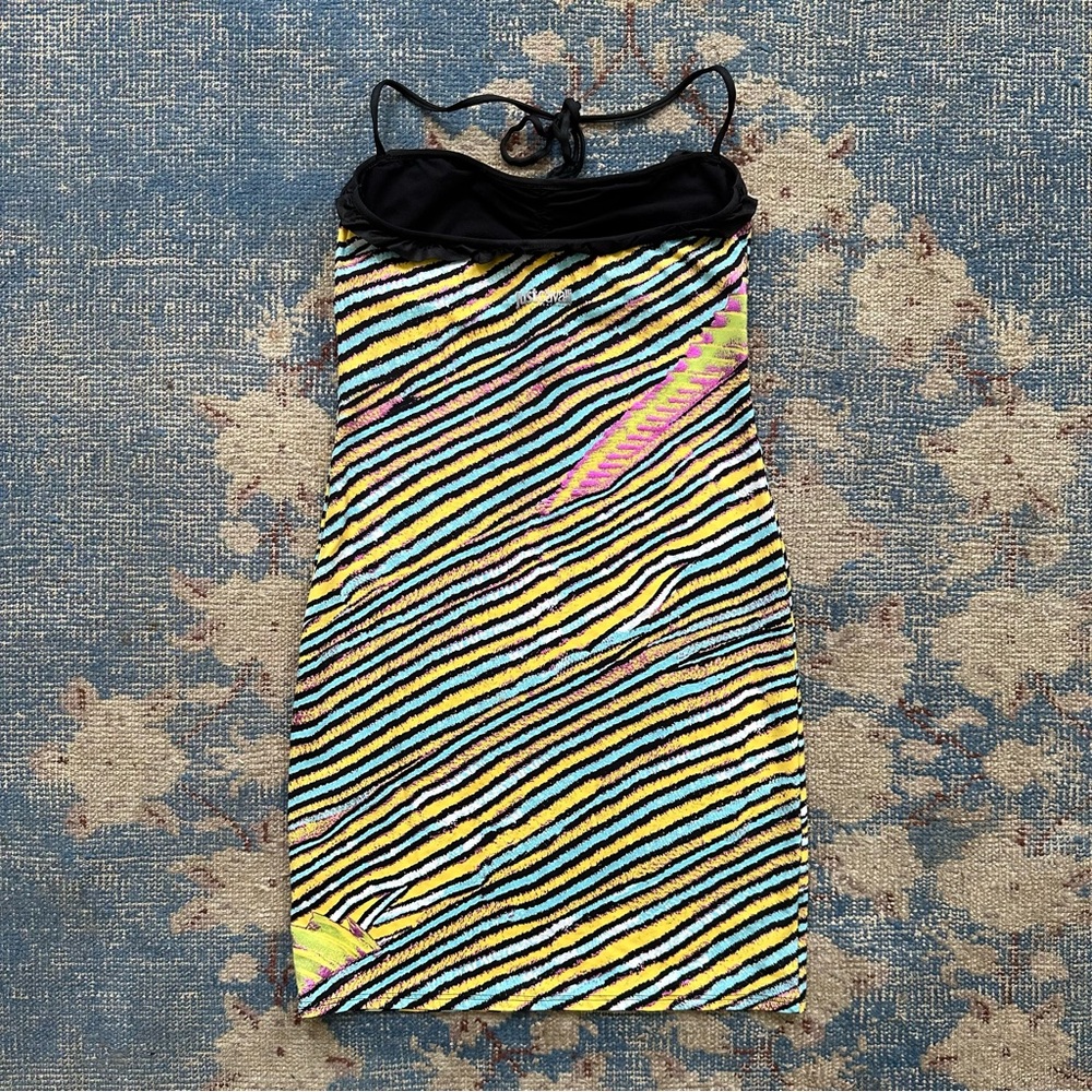 Just Cavalli Beachwear Y2K Halter Mini Dress XS - Picture 2 of 4